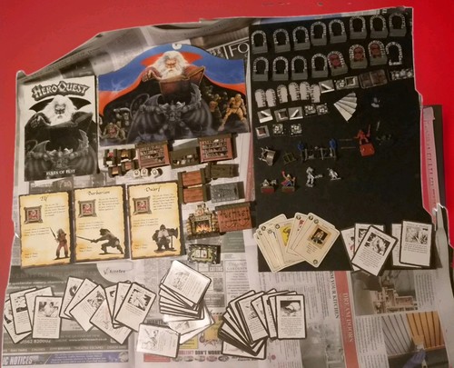 Vintage 80s hero quest board - vintage,